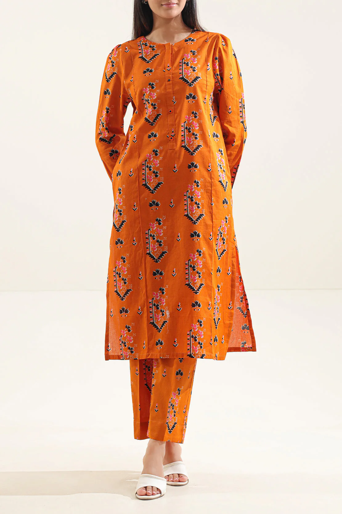 Printed Lawn Stitched 2 Piece (Shirt/Trouser)