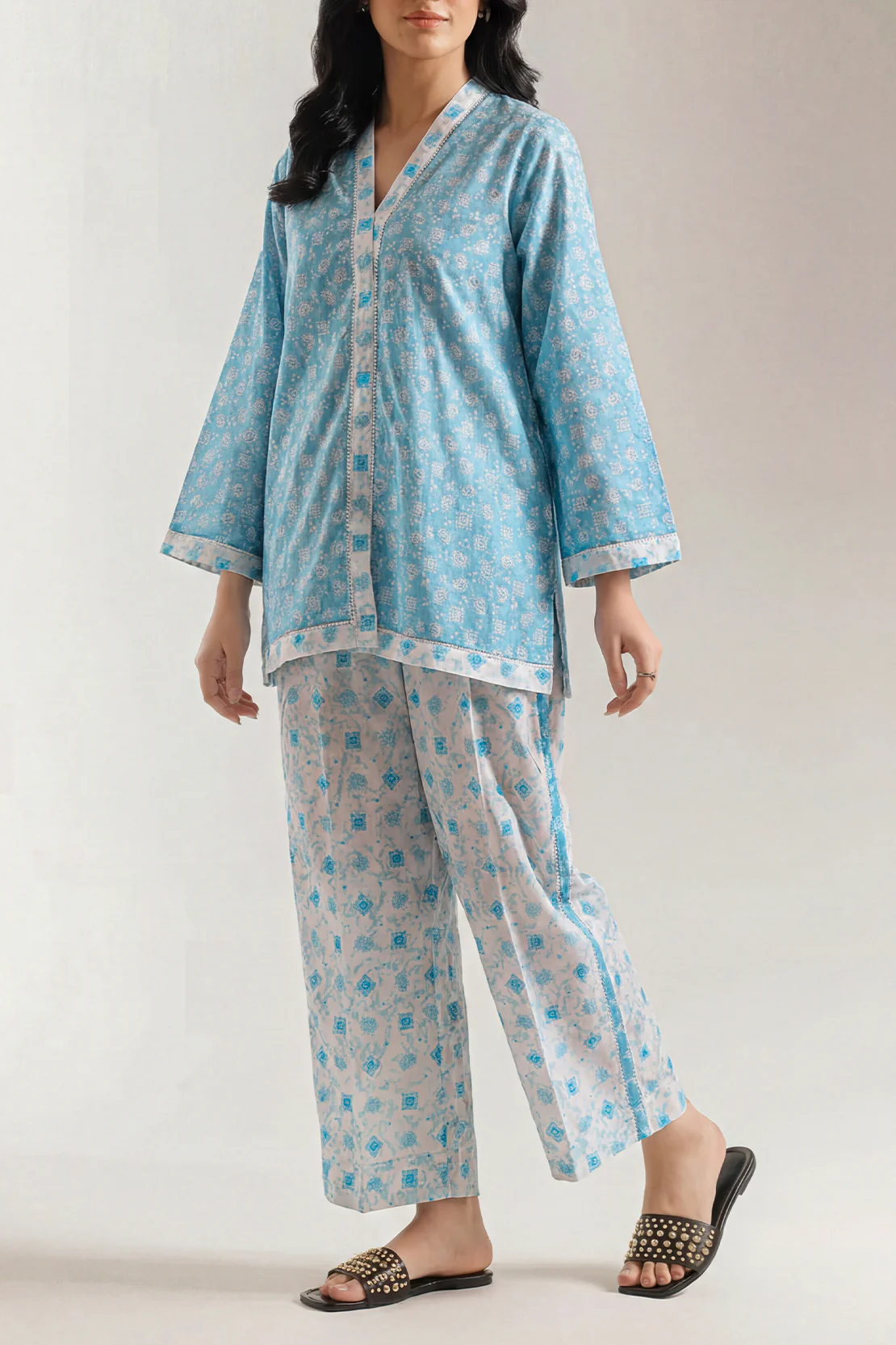 Printed Lawn Stitched 2 Piece (Shirt/Trouser)