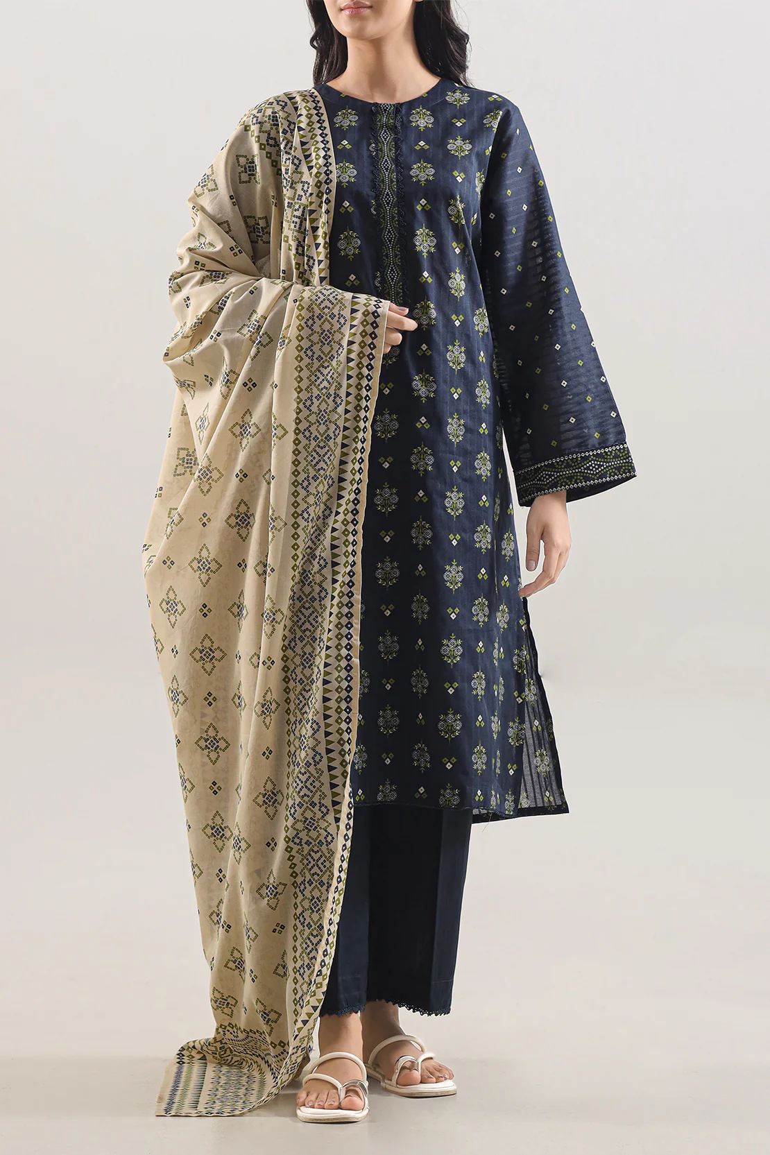 Printed Lawn Stitched 2 Piece (Shirt/Trouser)