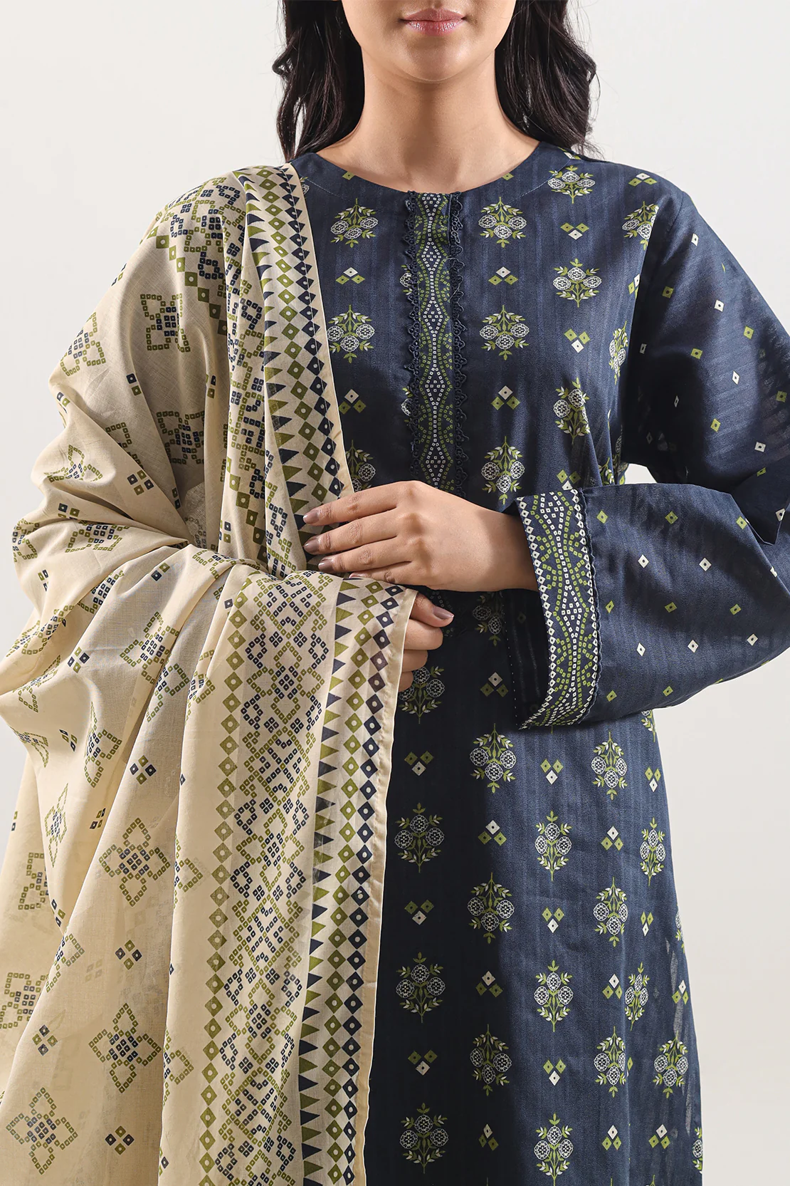 Printed Lawn Stitched 2 Piece (Shirt/Trouser) - Image 2