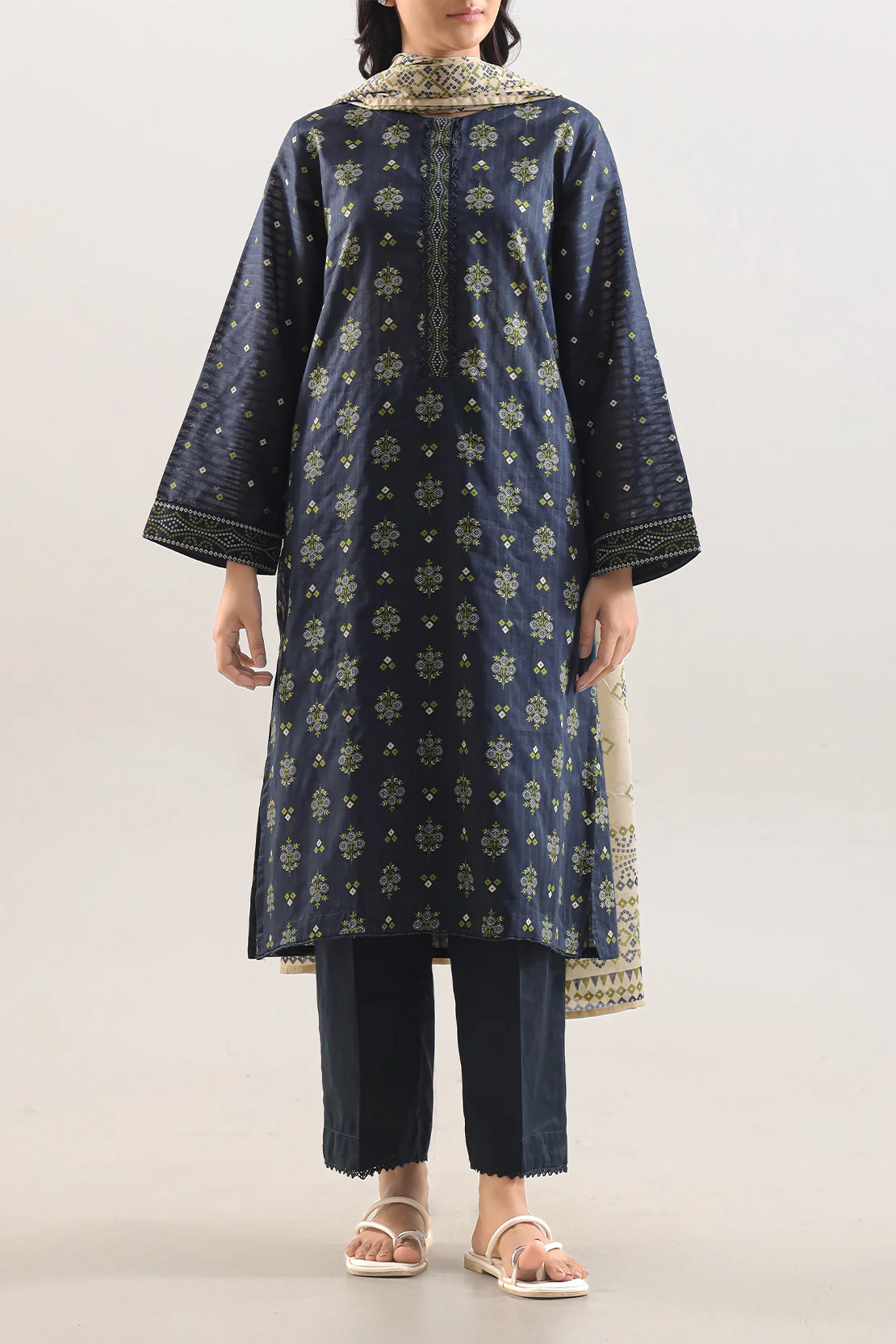 Printed Lawn Stitched 2 Piece (Shirt/Trouser) - Image 3