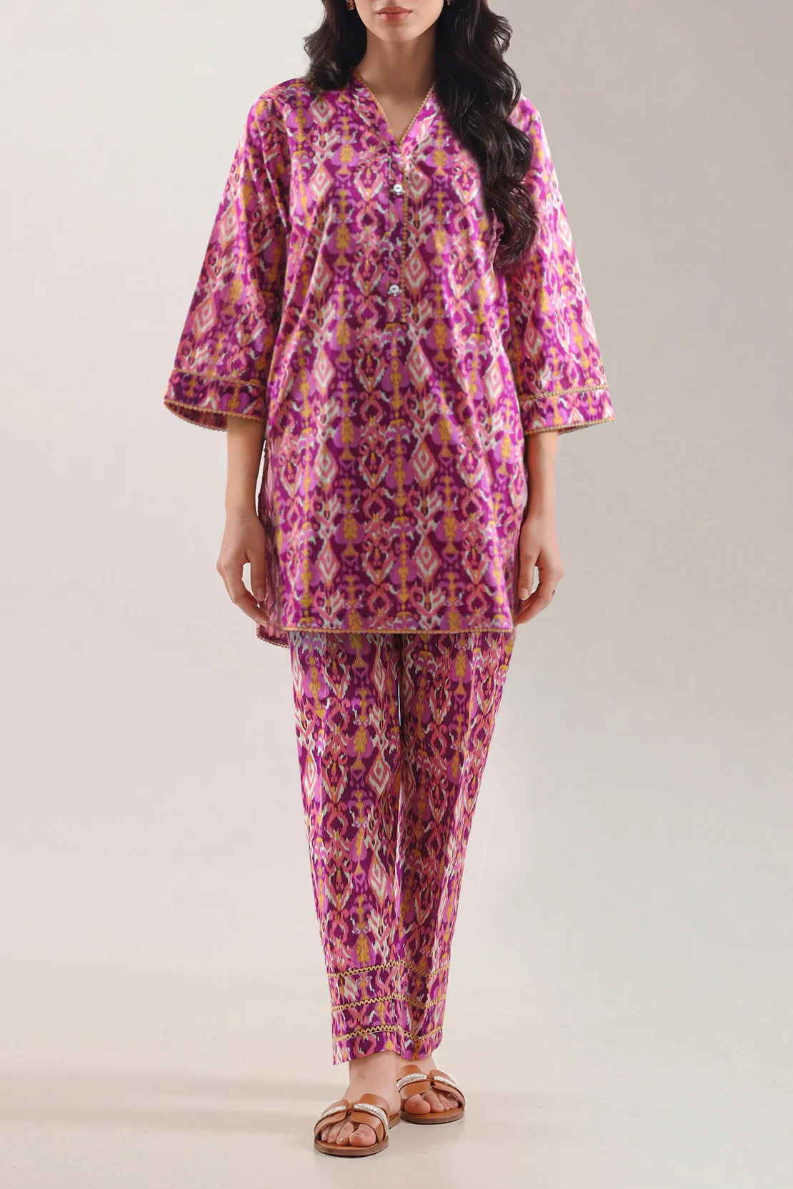 Printed Lawn Stitched 2 Piece (Shirt/Trouser)