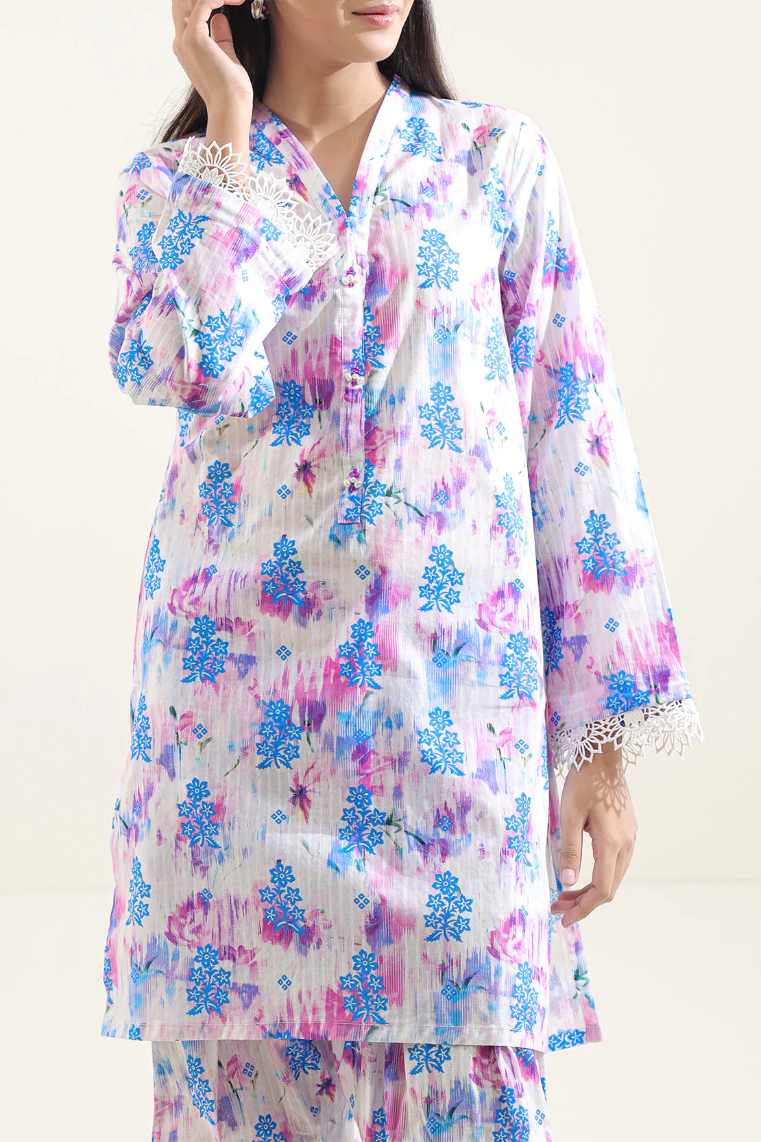 Printed Lawn Stitched 2 Piece (Shirt/Trouser) - Image 3