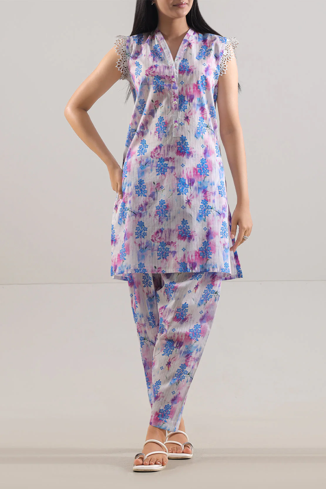 Printed Lawn Stitched 2 Piece (Shirt/Trouser)