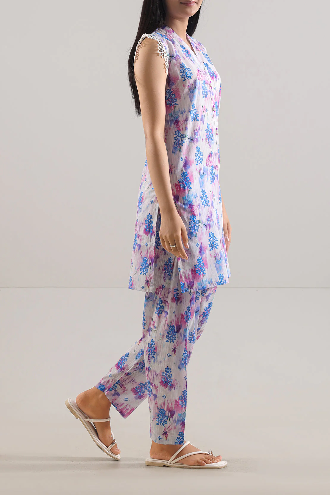 Printed Lawn Stitched 2 Piece (Shirt/Trouser) - Image 2