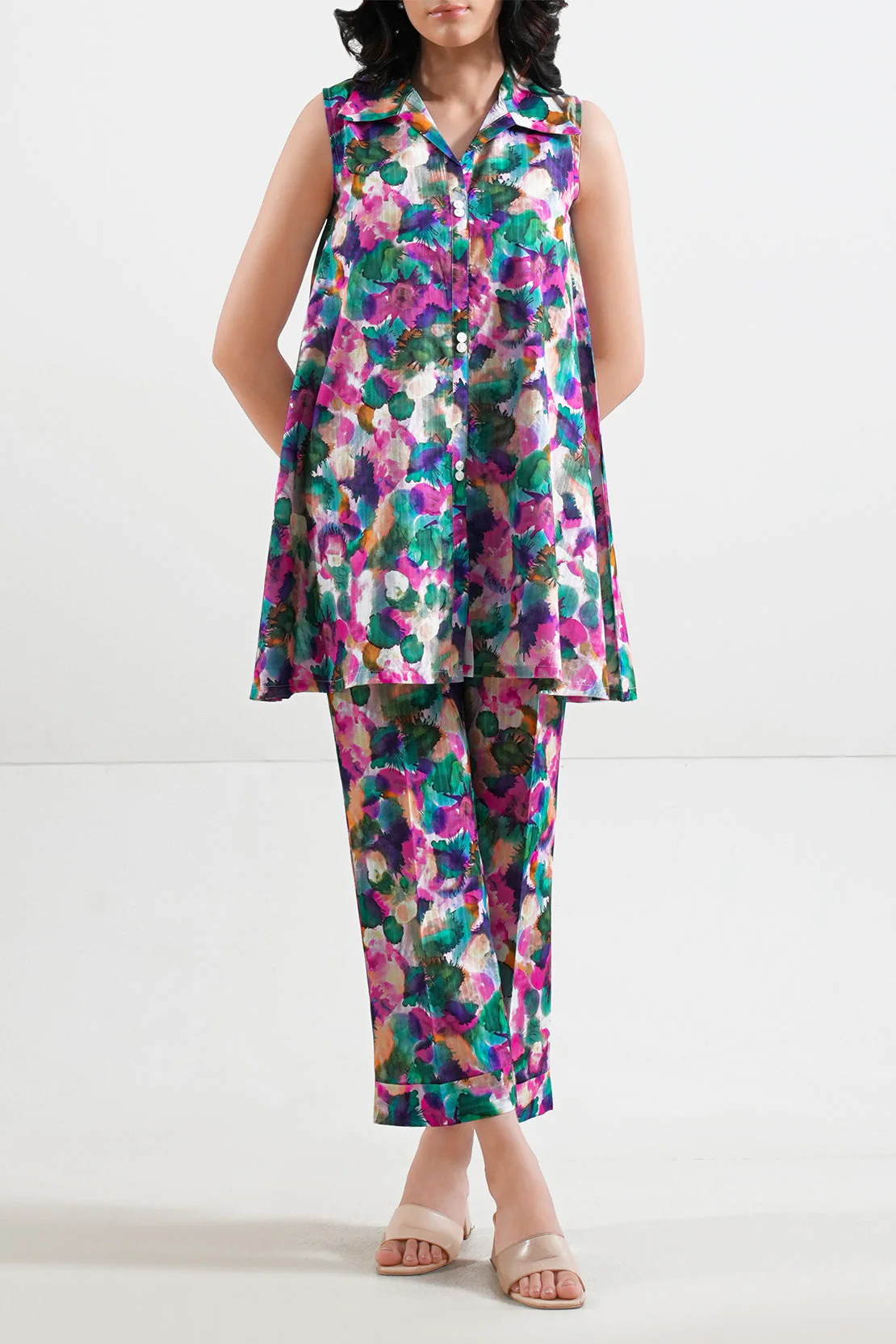 Printed Lawn Stitched 2 Piece (Shirt/Trouser)