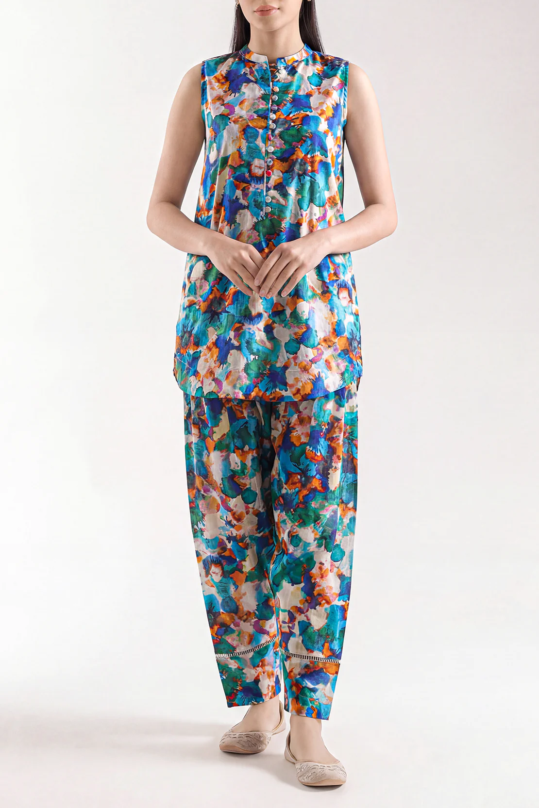 Printed Lawn Stitched 2 Piece (Shirt/Trouser)