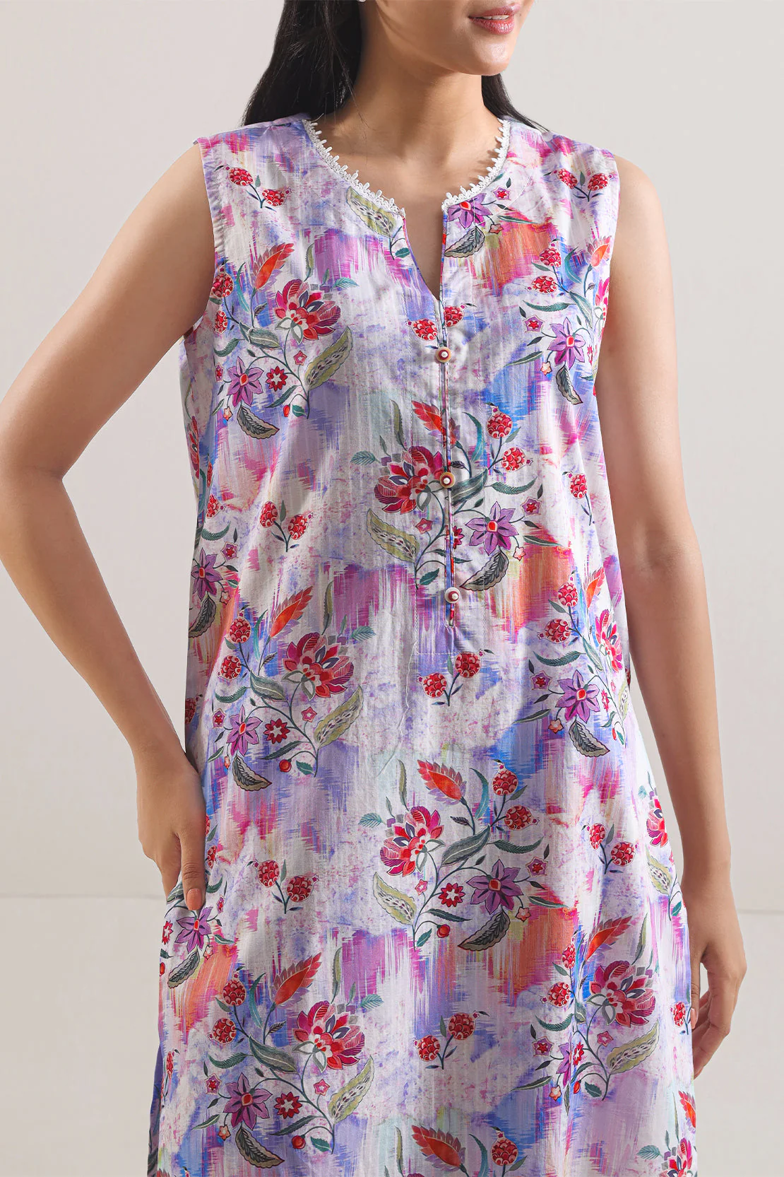 Printed Lawn Stitched 2 Piece (Shirt/Trouser) - Image 2