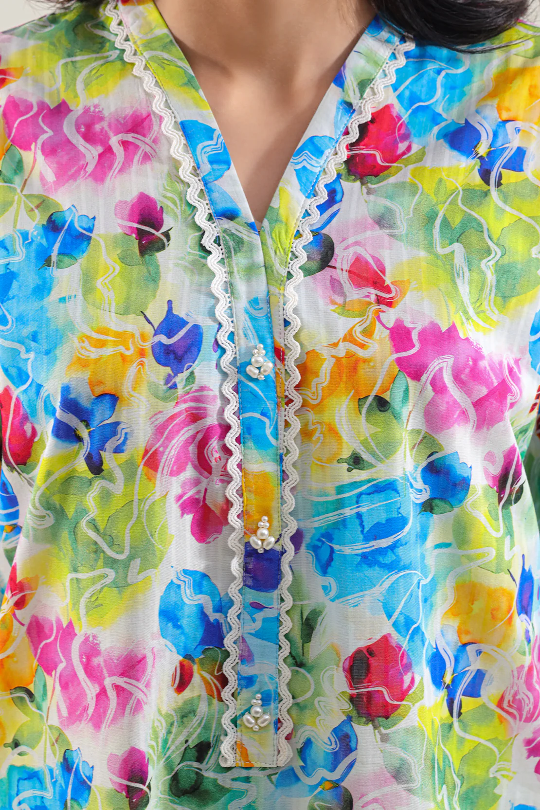 Printed Lawn Stitched 2 Piece (Shirt/Trouser) - Image 4