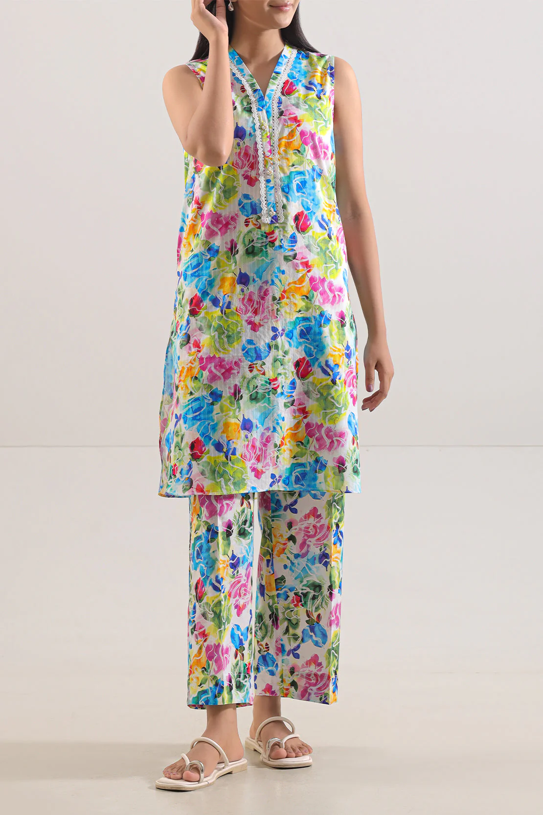 Printed Lawn Stitched 2 Piece (Shirt/Trouser) - Image 2