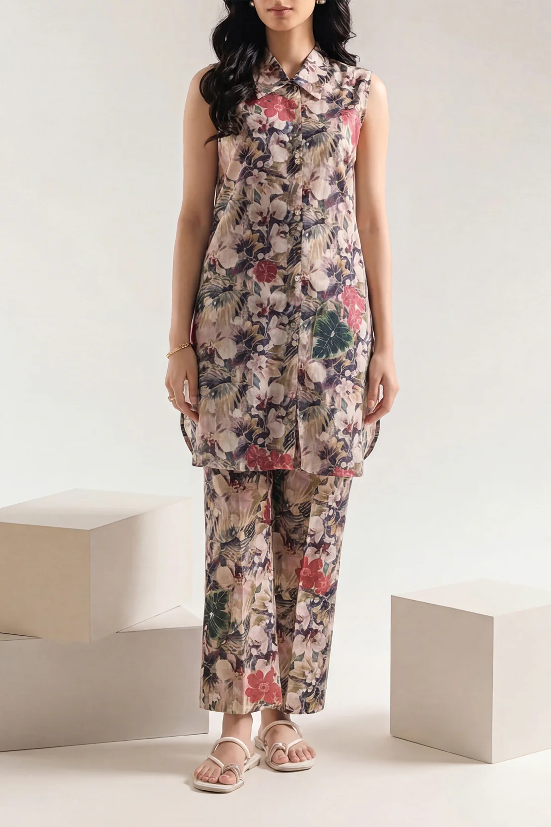 Printed Lawn Stitched 2 Piece (Shirt/Trouser)