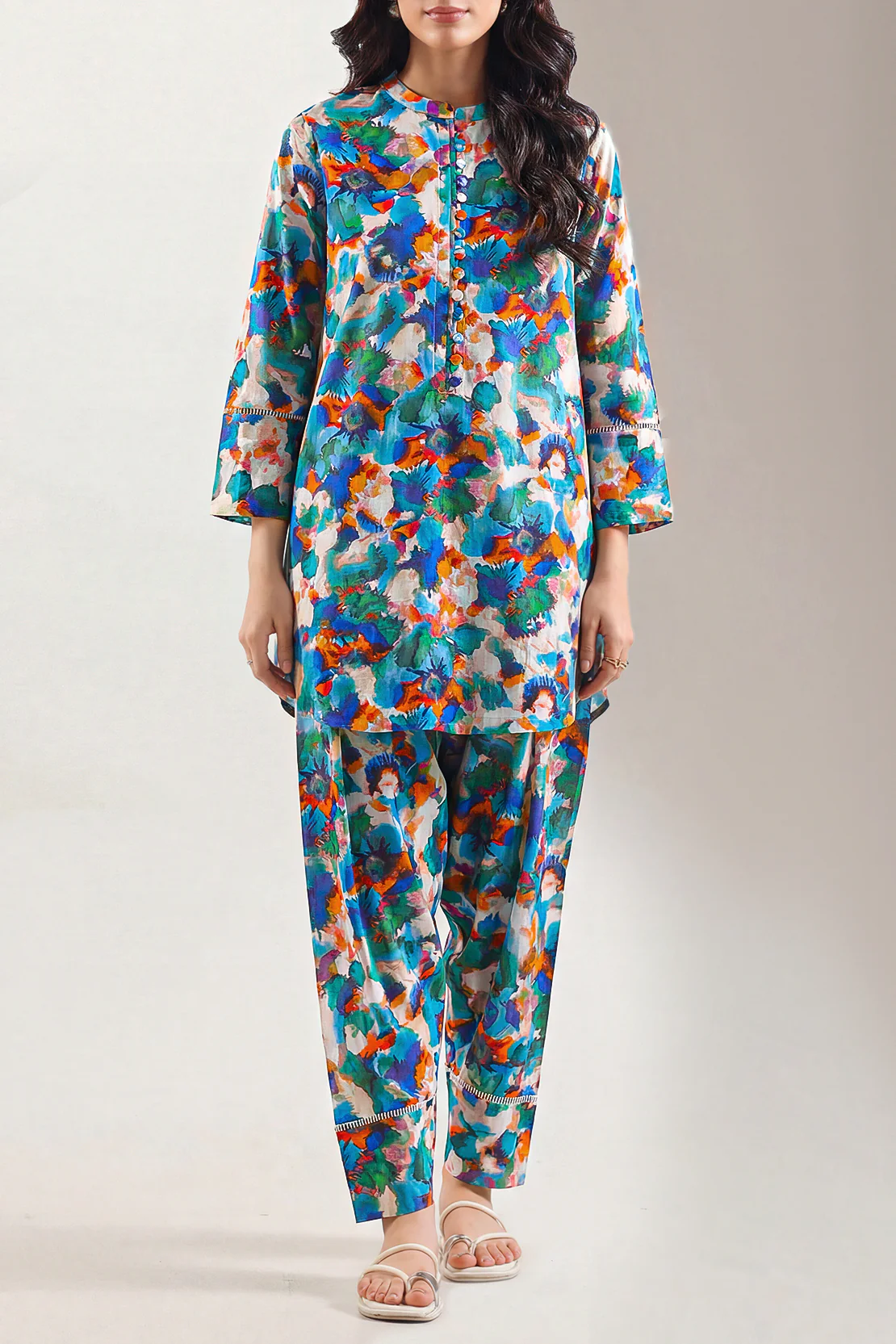 Printed Lawn Stitched 2 Piece (Shirt/Trouser)