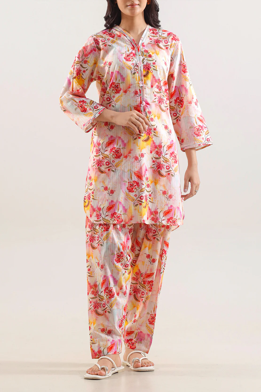 Printed Lawn Stitched 2 Piece (Shirt/Trouser)