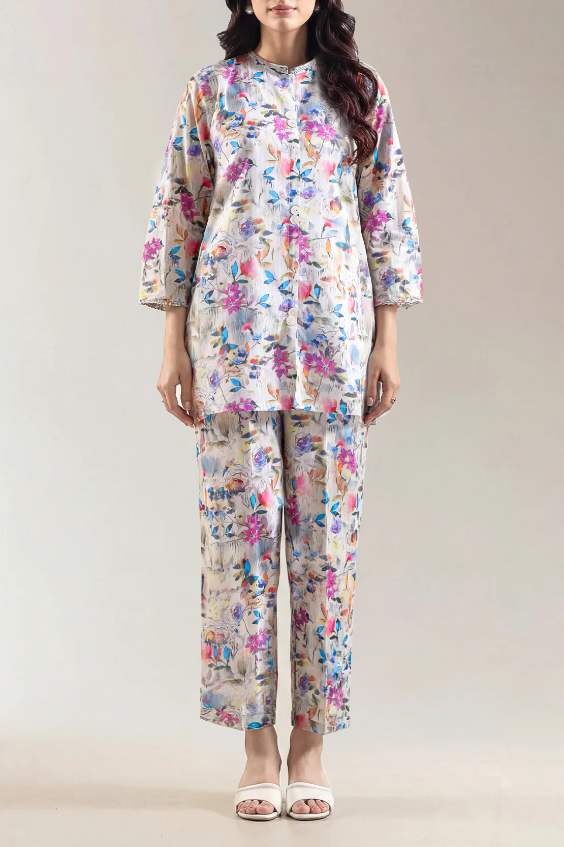 Printed Lawn Stitched 2 Piece (Shirt/Trouser)