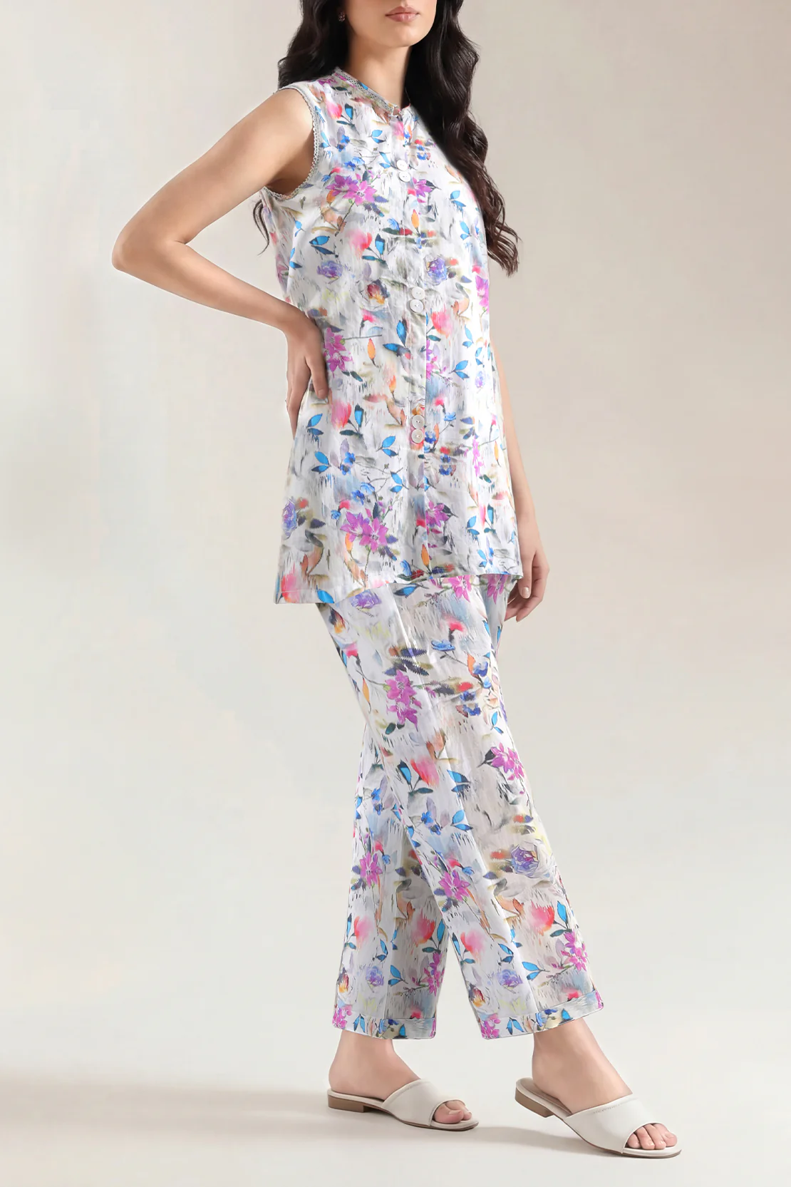 Printed Lawn Stitched 2 Piece (Shirt/Trouser)