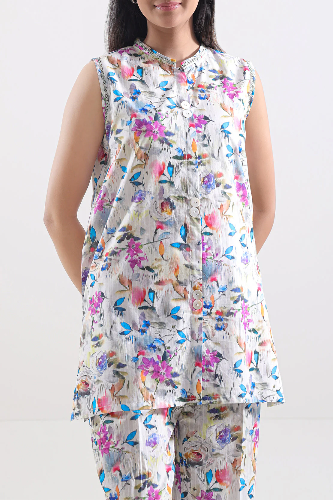 Printed Lawn Stitched 2 Piece (Shirt/Trouser) - Image 2