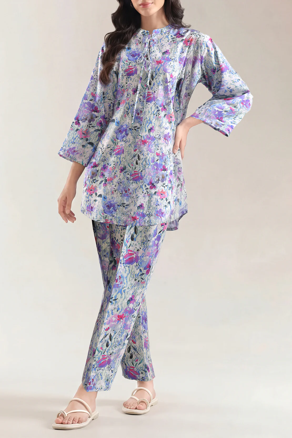 Printed Lawn Stitched 2 Piece (Shirt/Trouser)