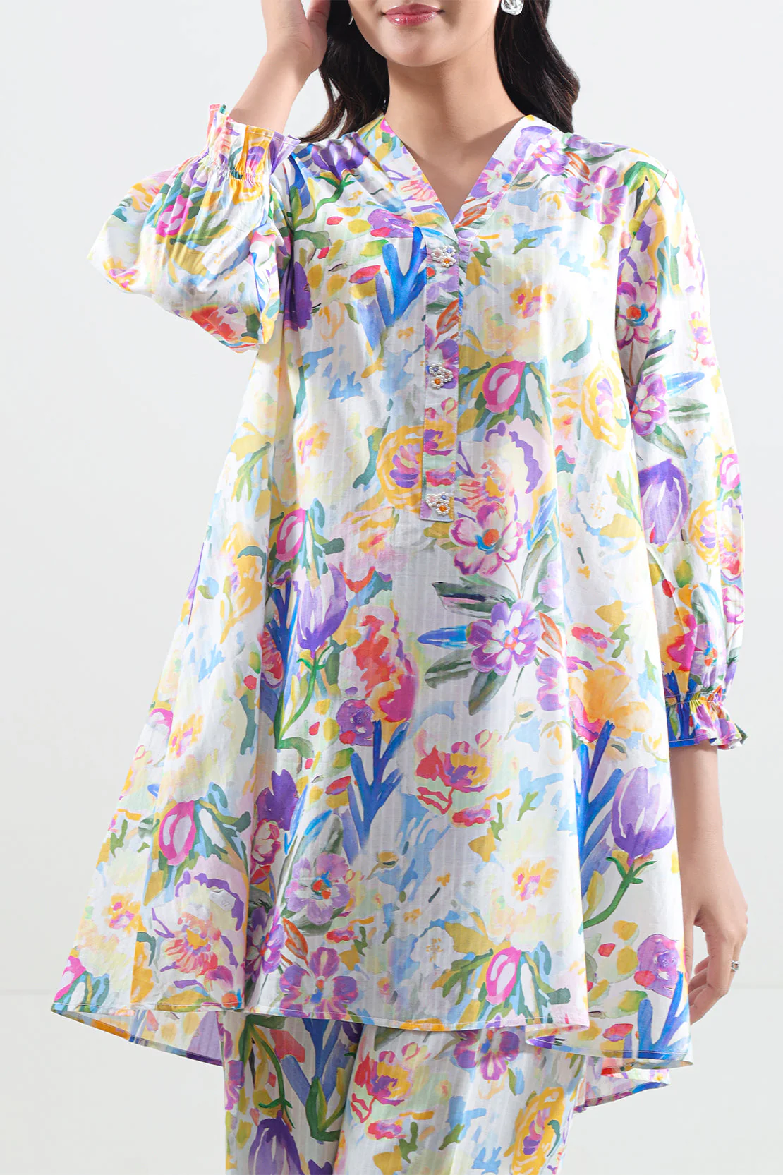 Printed Lawn Stitched 2 Piece (Shirt/Trouser) - Image 3