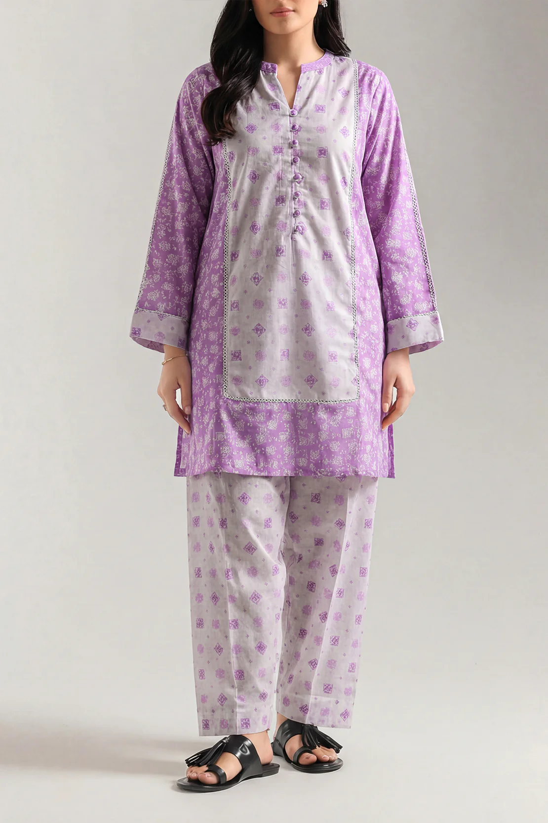 Printed Lawn Stitched 2 Piece (Shirt/Trouser)