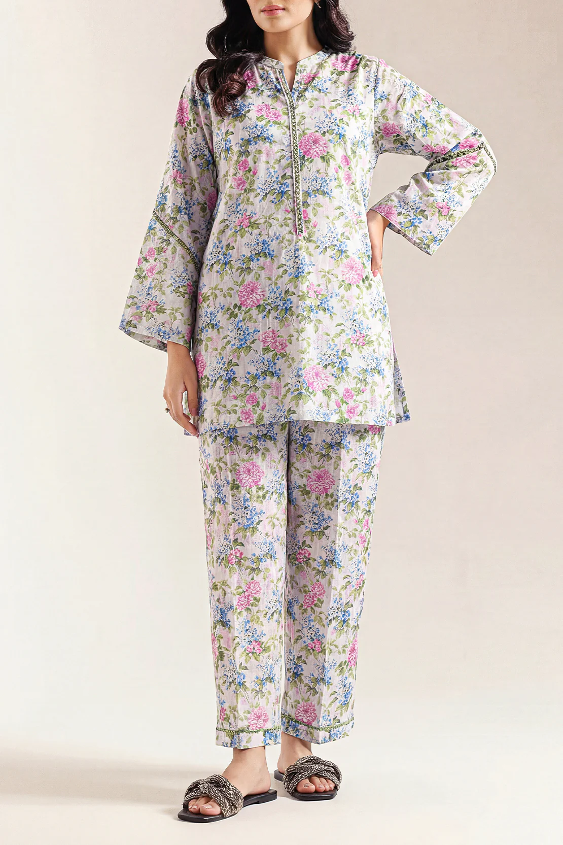 Printed Lawn Stitched 2 Piece (Shirt/Trouser)