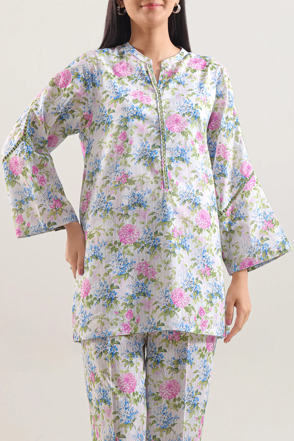 Printed Lawn Stitched 2 Piece (Shirt/Trouser) - Image 2