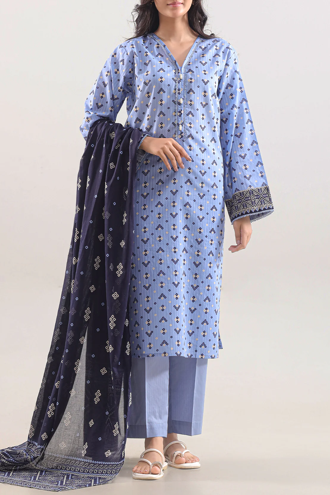 Printed Lawn Stitched 2 Piece (Shirt/Trouser)