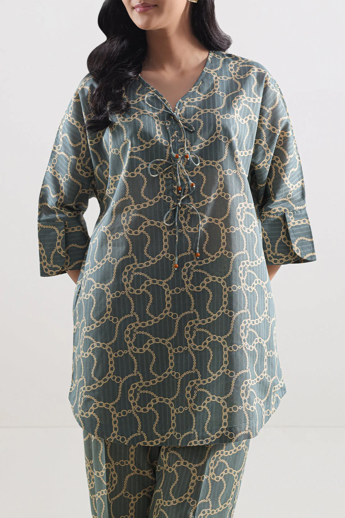 Printed Lawn Stitched 2 Piece (Shirt/Trouser) - Image 4