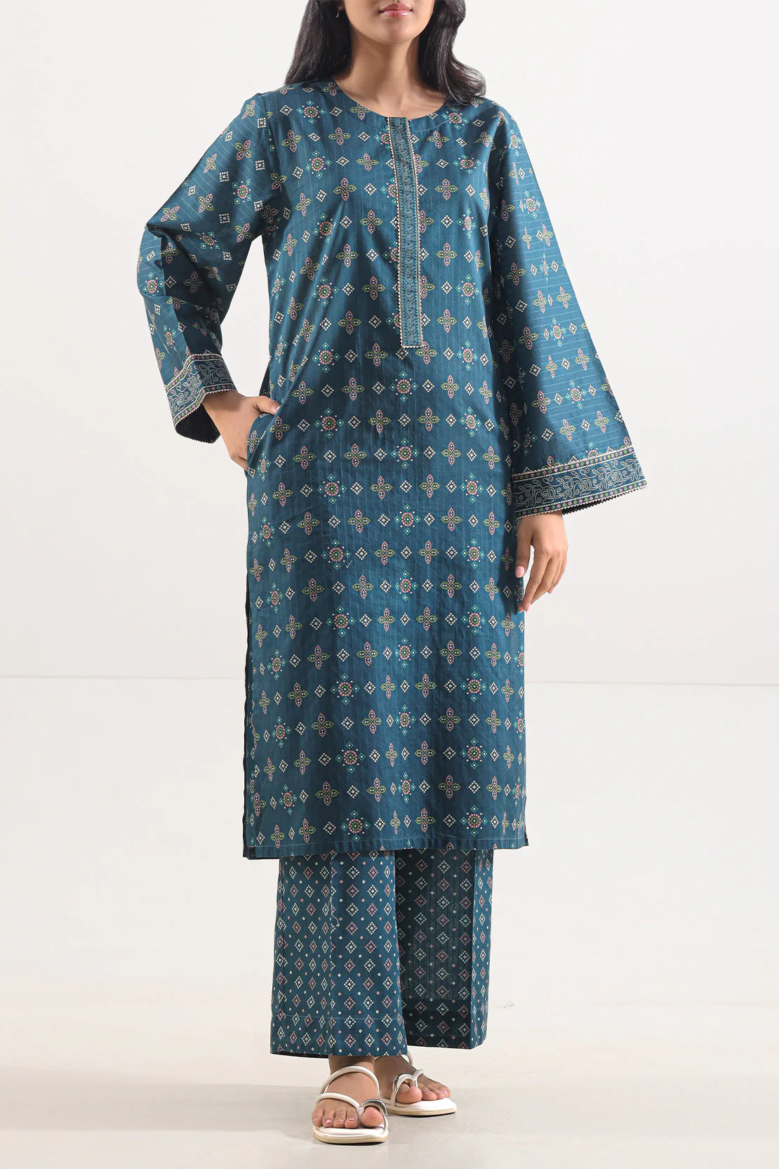 Printed Lawn Stitched 2 Piece (Shirt/Trouser)