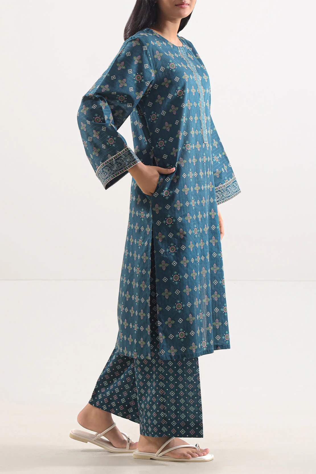 Printed Lawn Stitched 2 Piece (Shirt/Trouser) - Image 4
