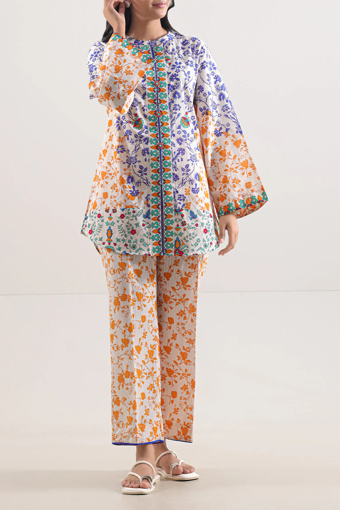 Printed Lawn Stitched 2 Piece (Shirt/Trouser) - Image 2
