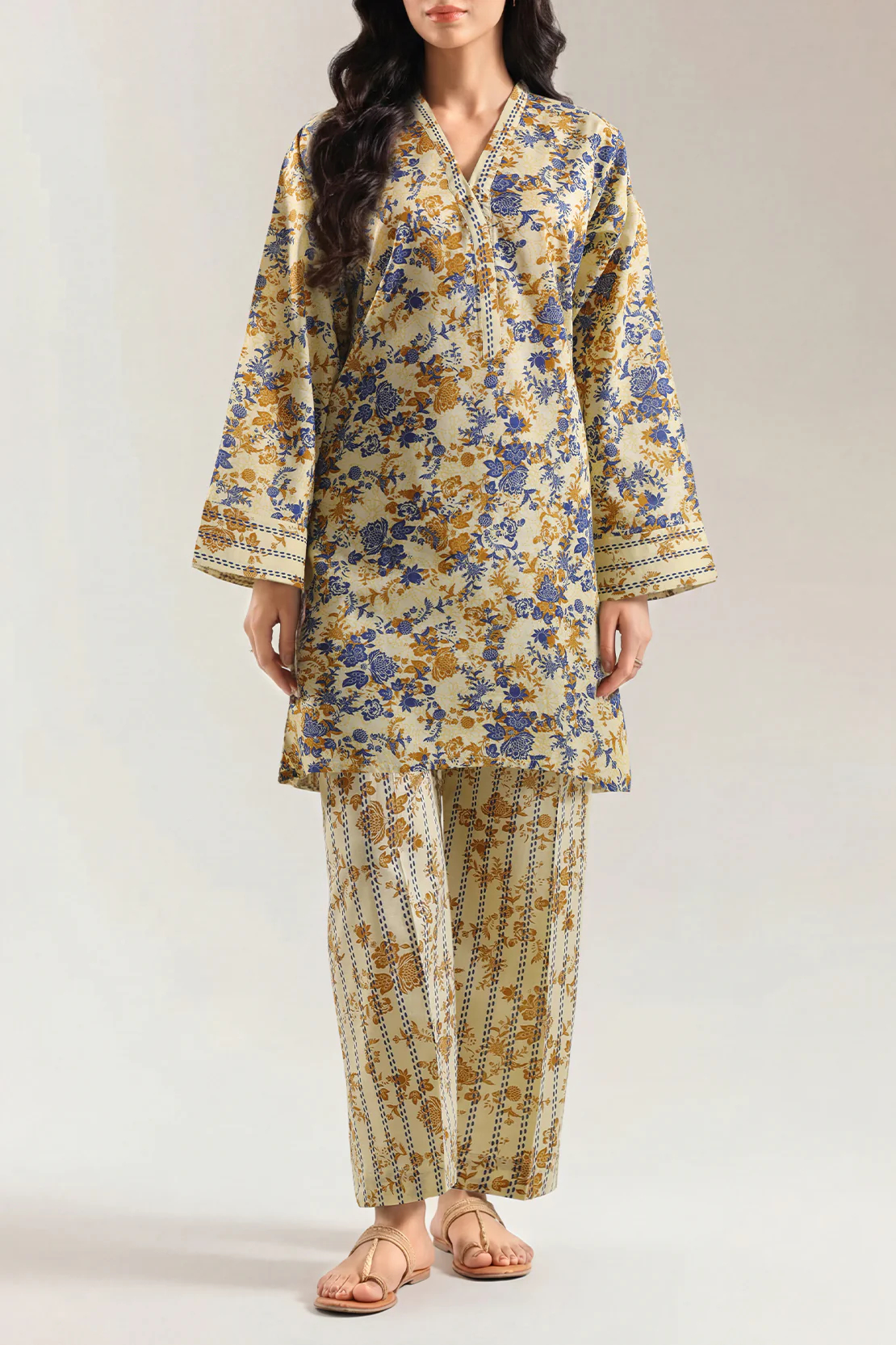 Printed Lawn Stitched 2 Piece (Shirt/Trouser)