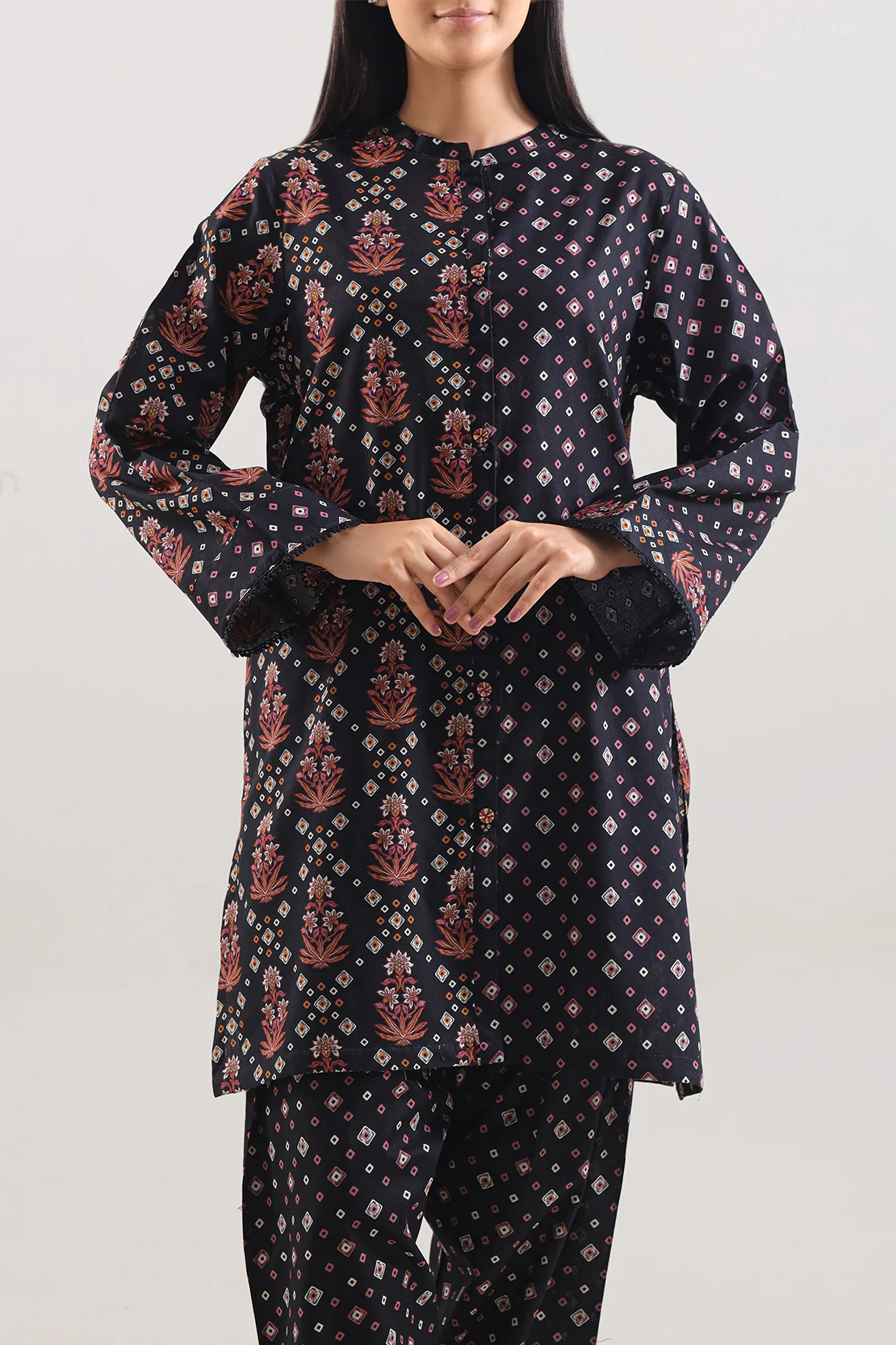 Printed Lawn Stitched 2 Piece (Shirt/Trouser) - Image 3