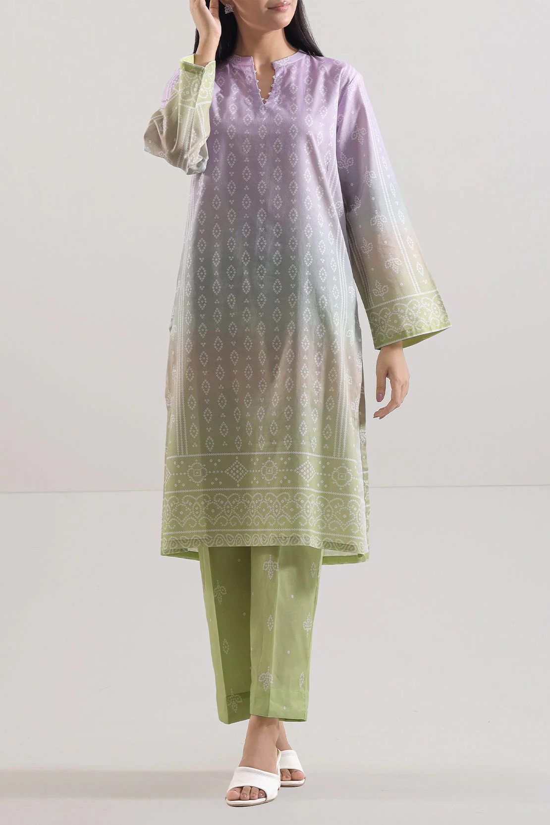 Printed Lawn Stitched 2 Piece (Shirt/Trouser) - Image 3