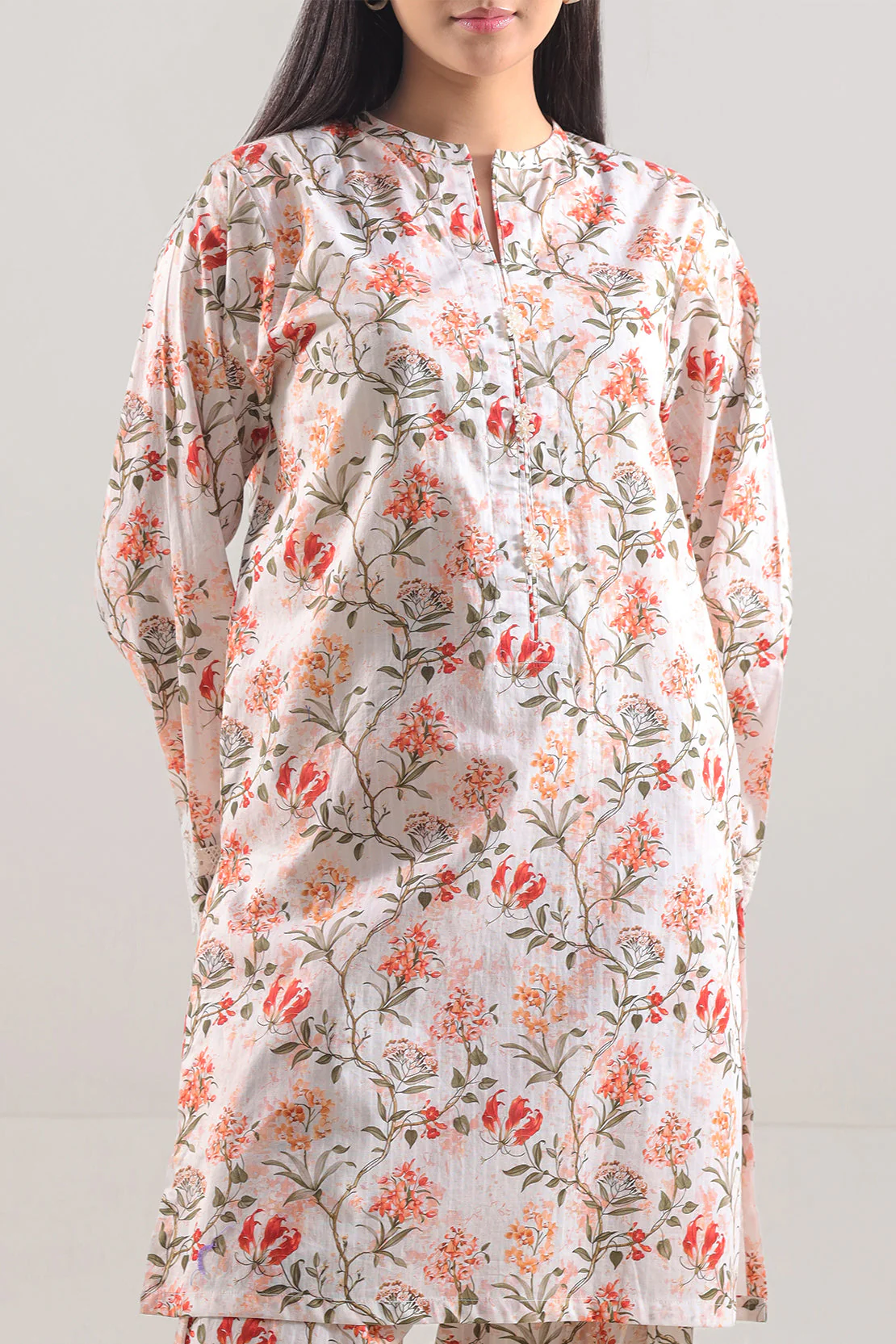Printed Lawn Stitched 2 Piece (Shirt/Trouser) - Image 2