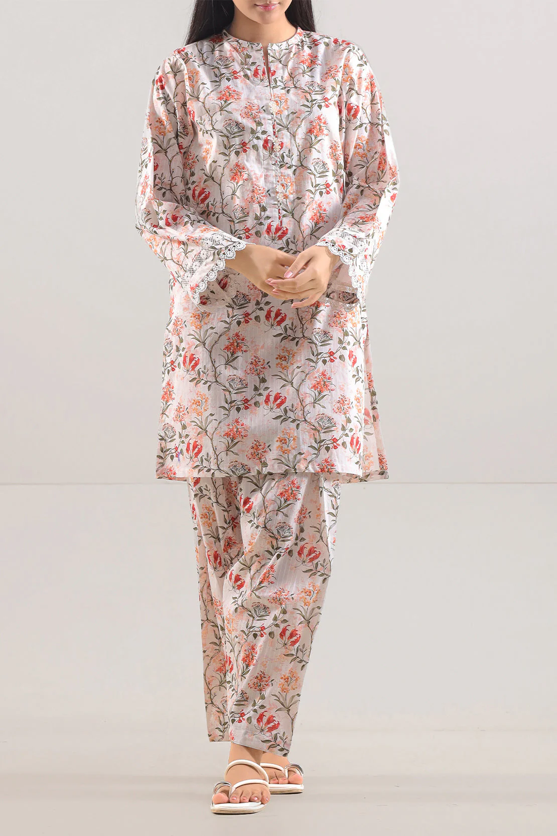 Printed Lawn Stitched 2 Piece (Shirt/Trouser) - Image 3