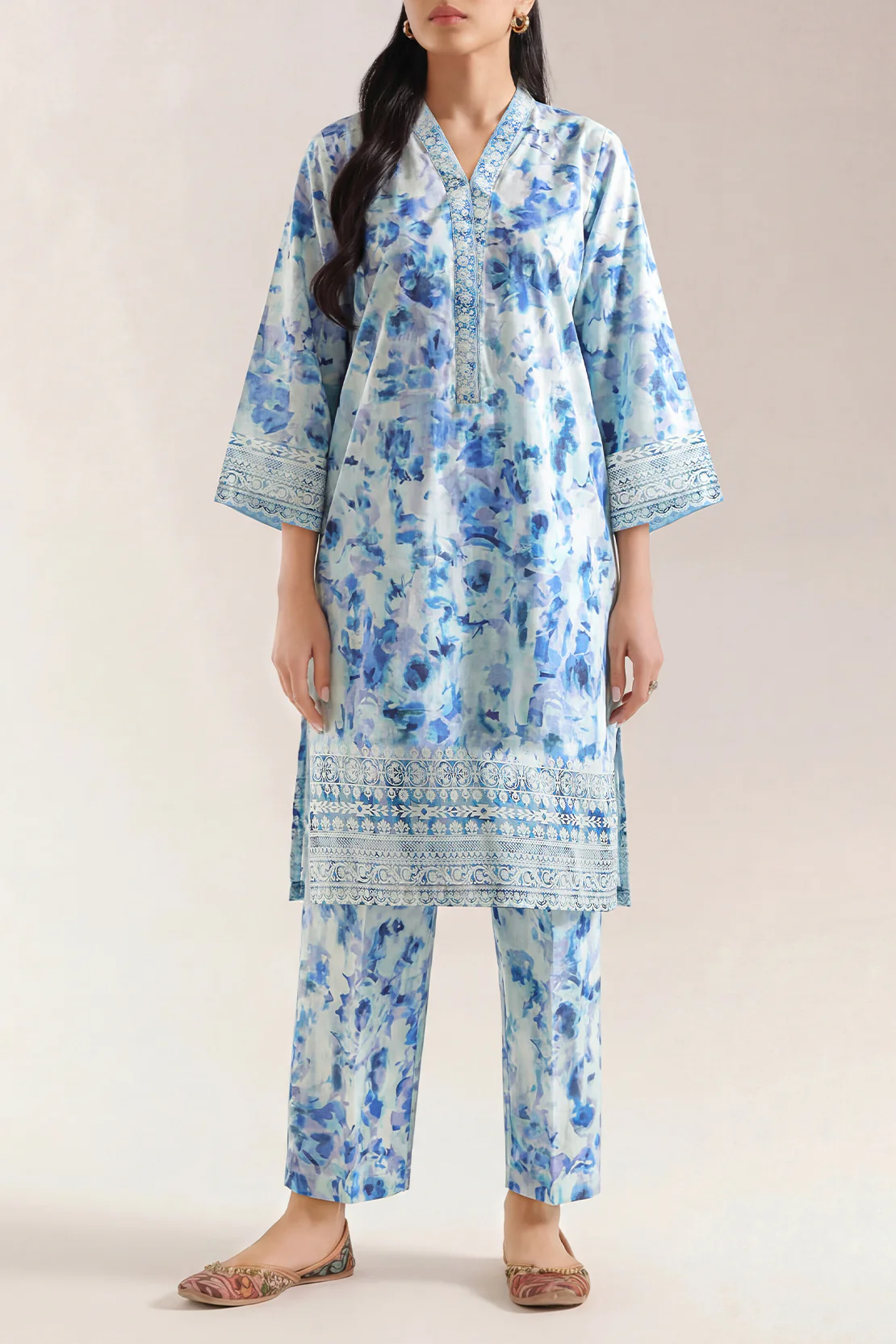 Printed Lawn Stitched 2 Piece (Shirt/Trouser)