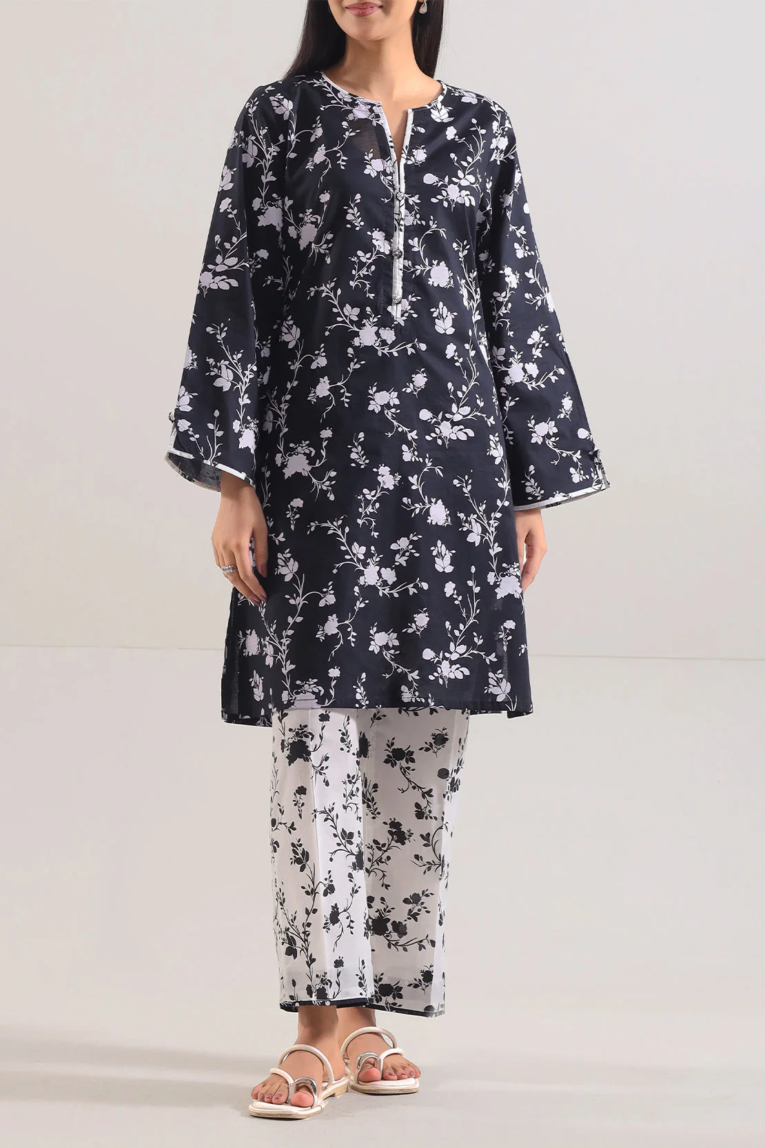 Printed Lawn Stitched 2 Piece (Shirt/Trouser)