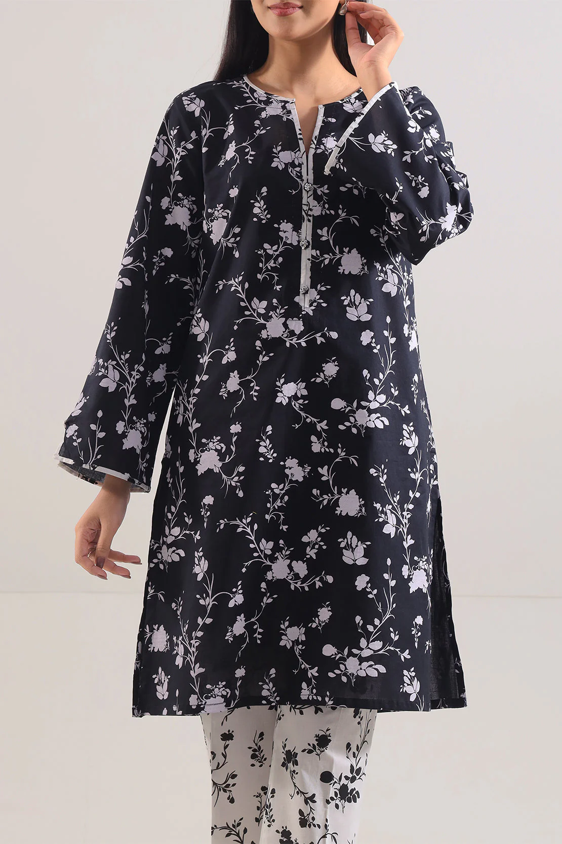 Printed Lawn Stitched 2 Piece (Shirt/Trouser) - Image 2