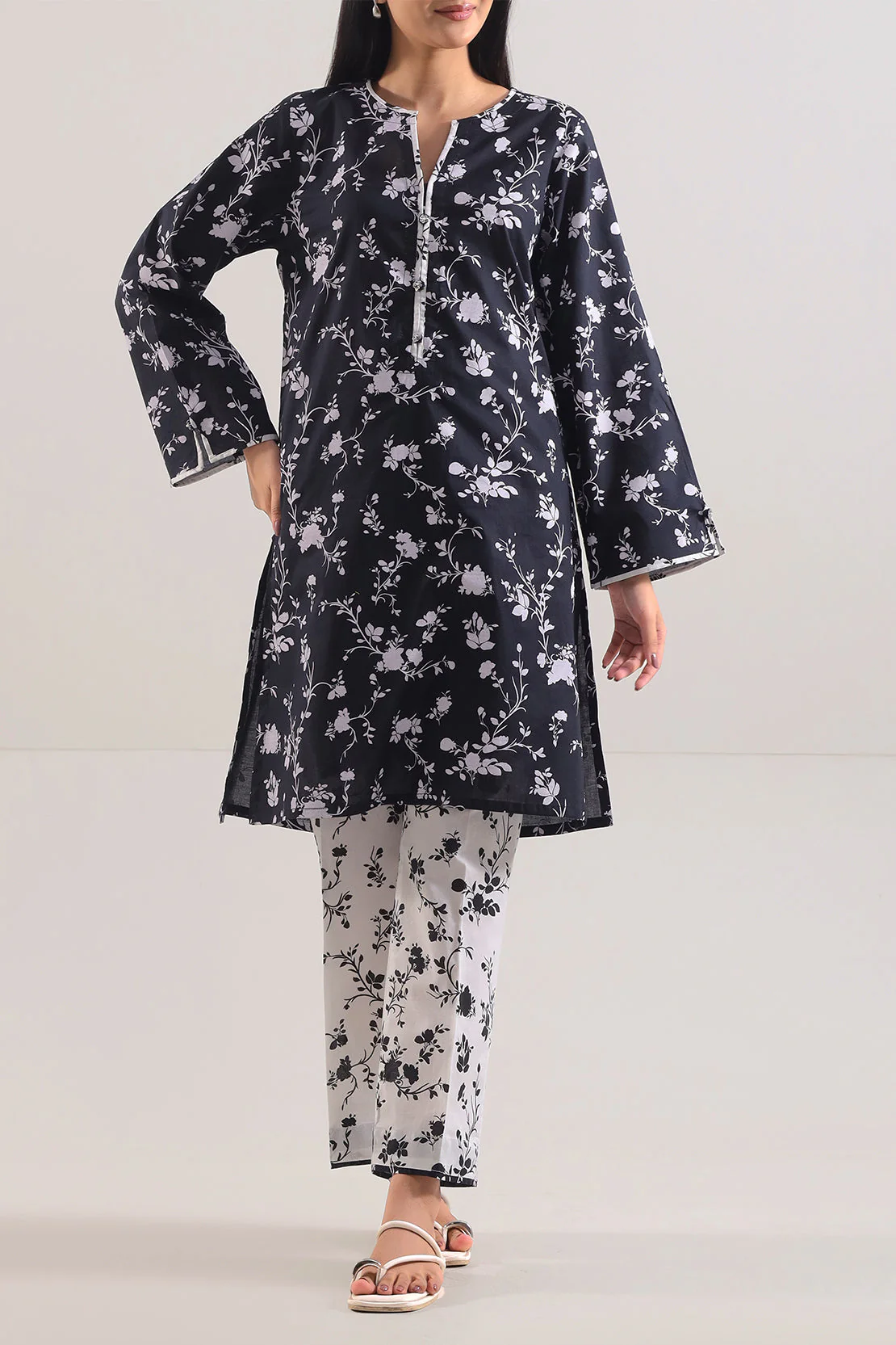 Printed Lawn Stitched 2 Piece (Shirt/Trouser) - Image 3
