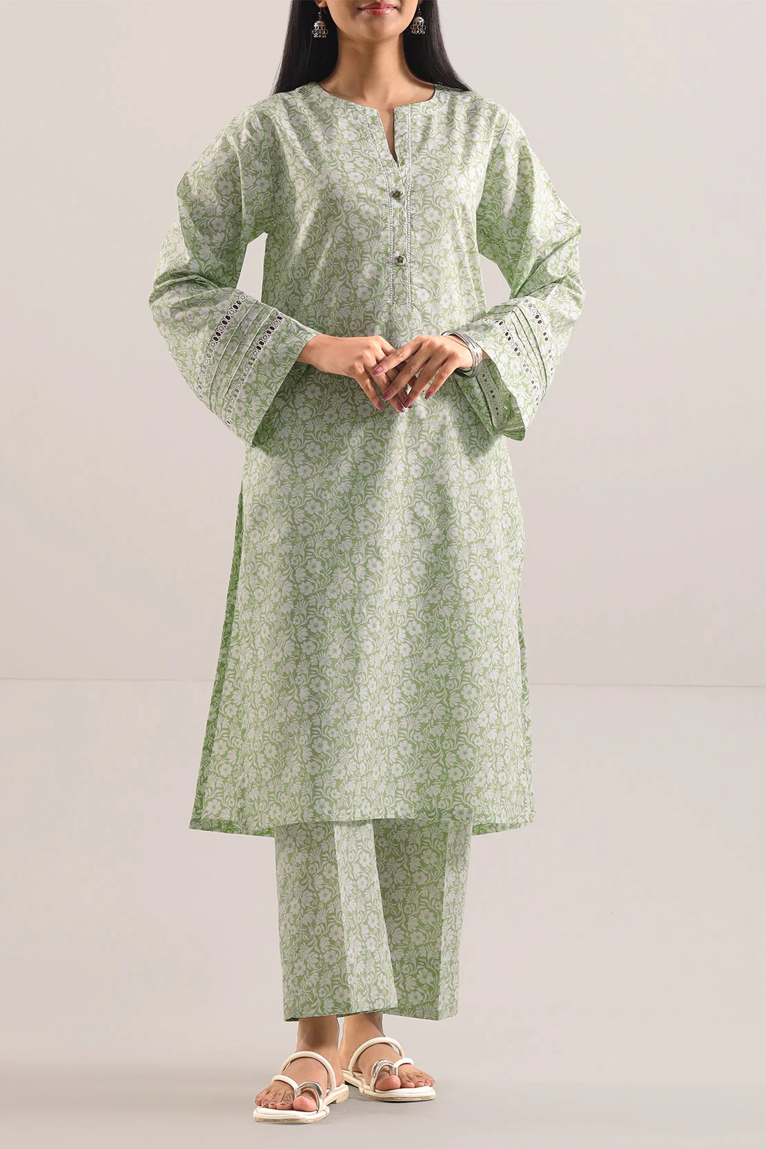 Printed Lawn Stitched 2 Piece (Shirt/Trouser) - Image 3