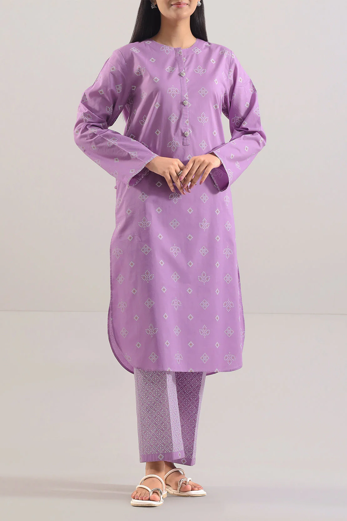 Printed Lawn Stitched 2 Piece (Shirt/Trouser) - Image 3