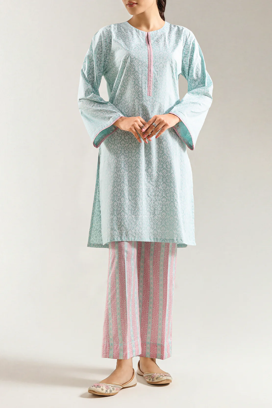 Printed Lawn Stitched 2 Piece (Shirt/Trouser)