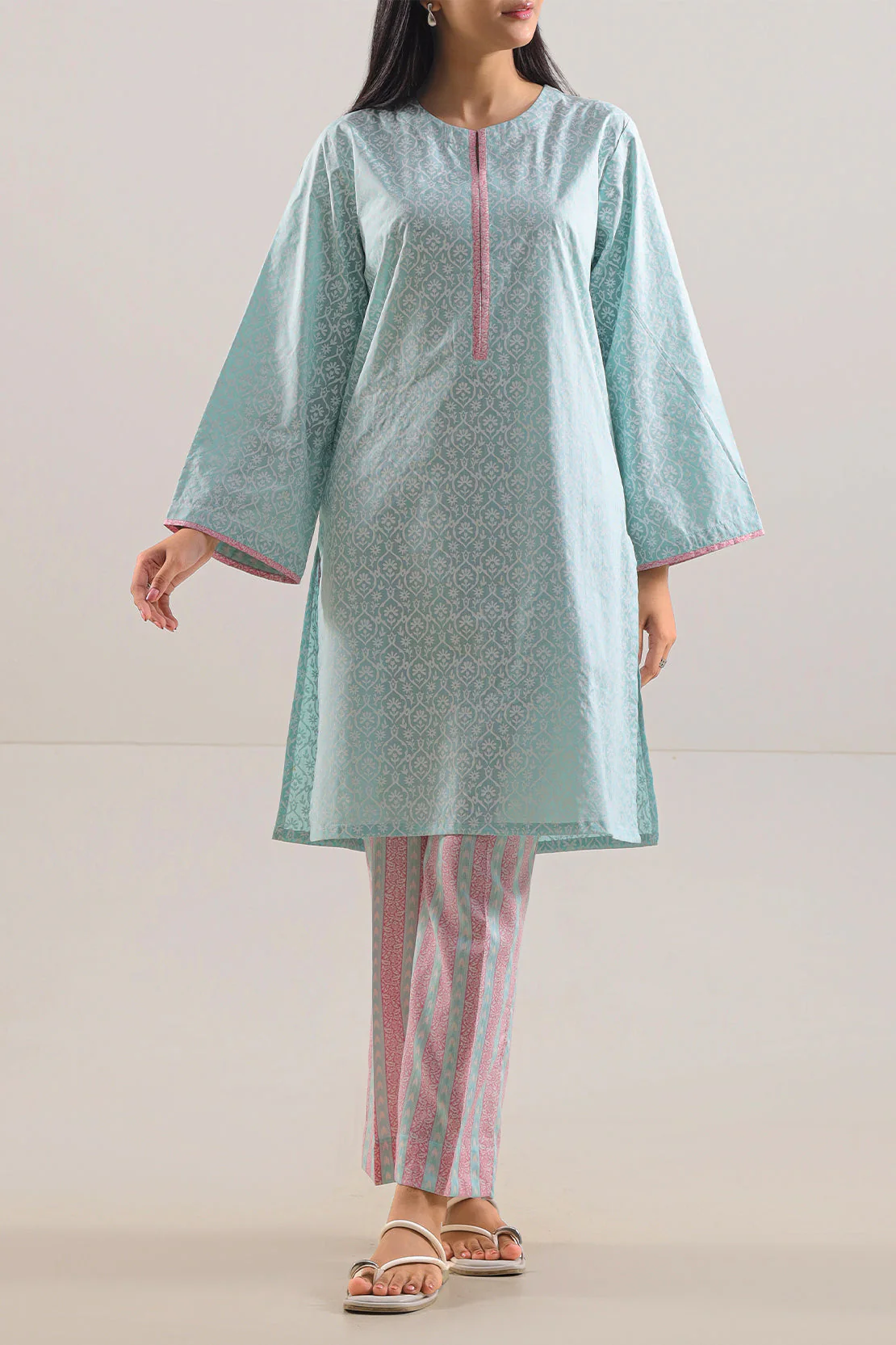 Printed Lawn Stitched 2 Piece (Shirt/Trouser) - Image 3