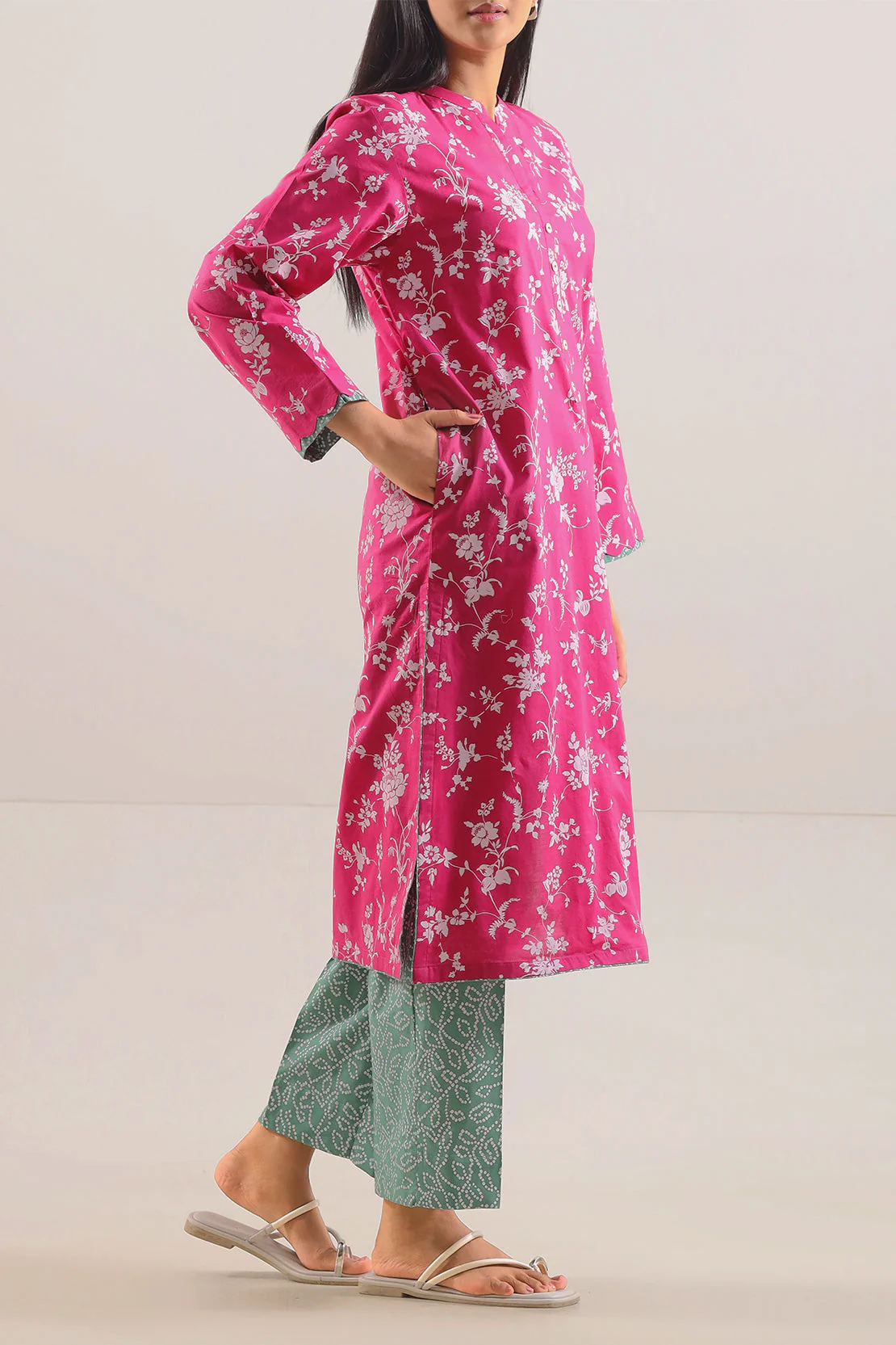 Printed Lawn Stitched 2 Piece (Shirt/Trouser) - Image 2