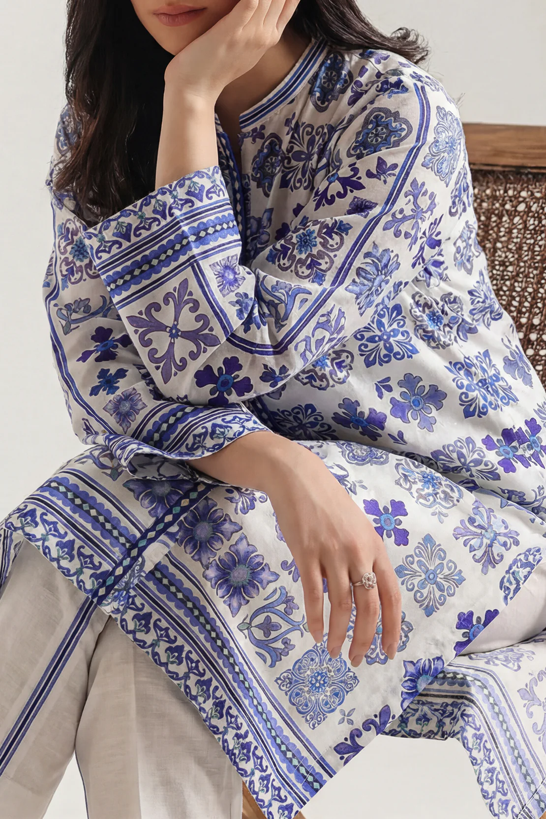 Printed Lawn Stitched 2 Piece (Shirt/Trouser)