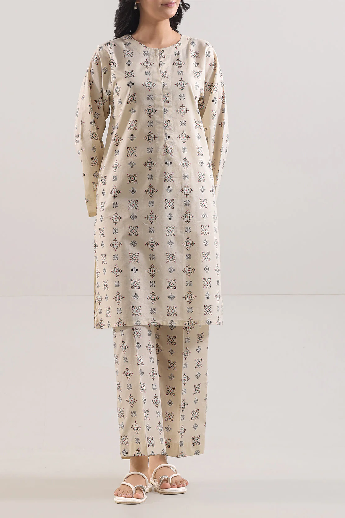 Printed Lawn Stitched 2 Piece (Shirt/Trouser) - Image 2
