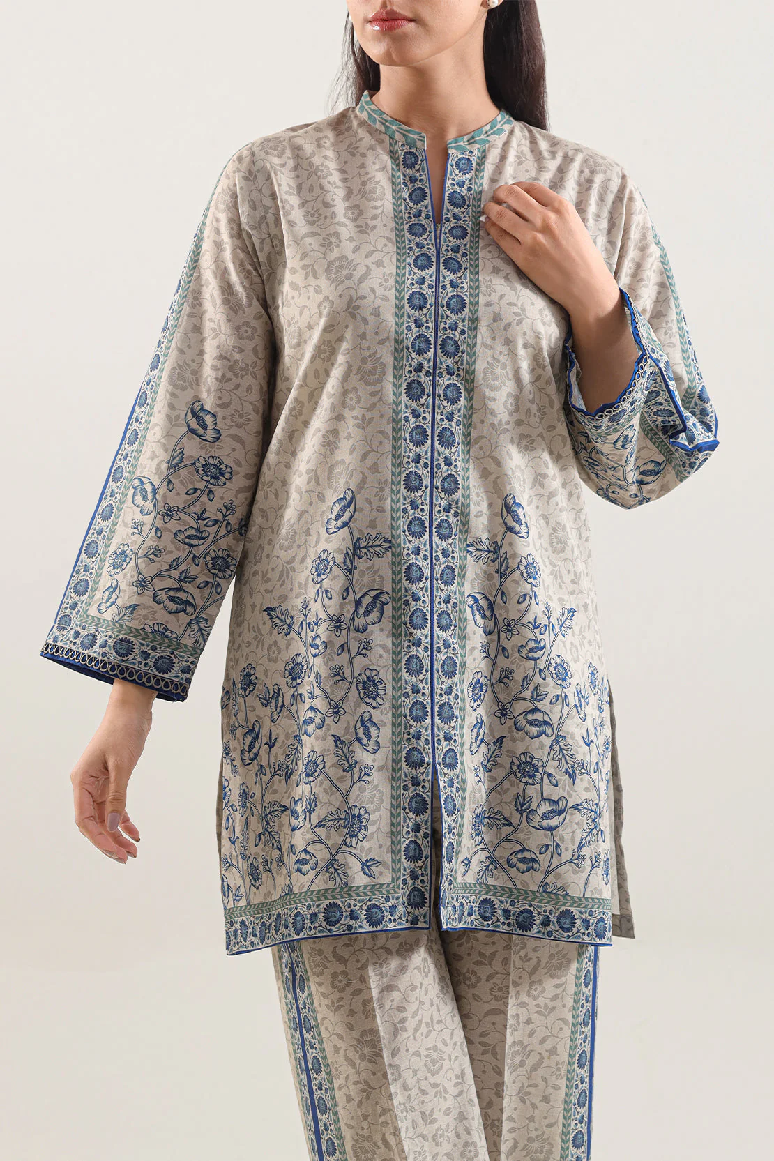 Printed Lawn Stitched 2 Piece (Shirt/Trouser) - Image 2
