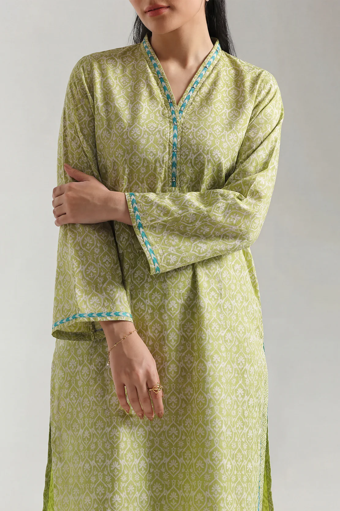 Printed Lawn Stitched 2 Piece (Shirt/Trouser) - Image 2