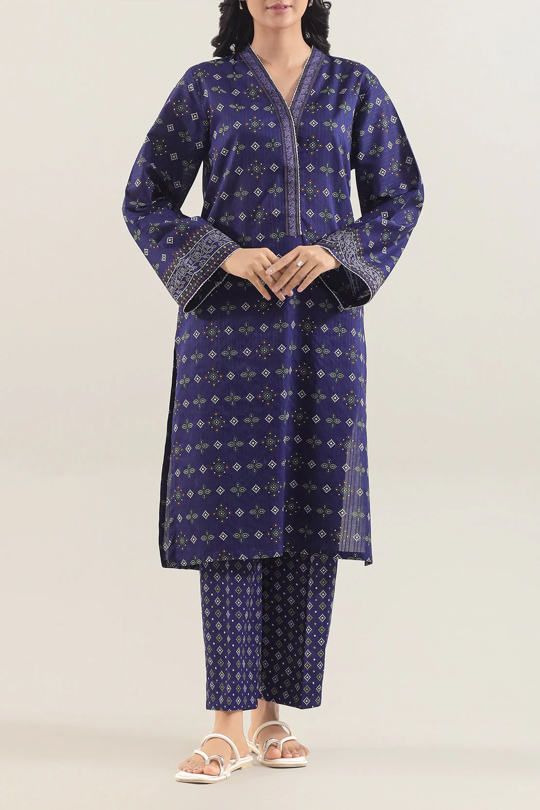 Printed Lawn Stitched 2 Piece (Shirt/Trouser) - Image 2