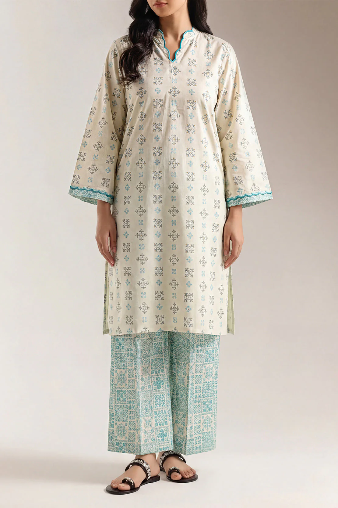Printed Lawn Stitched 2 Piece (Shirt/Trouser) - Image 2